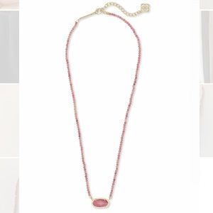 NWOT Kendra Scott Elisa Gold Beaded Necklace- Pink